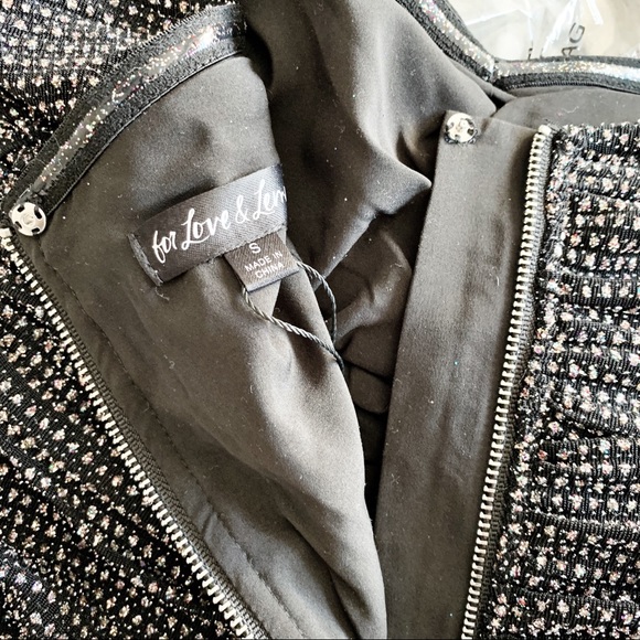 For Love & Lemon Ava Glitter Crop Top in Metallic - Picture 6 of 8